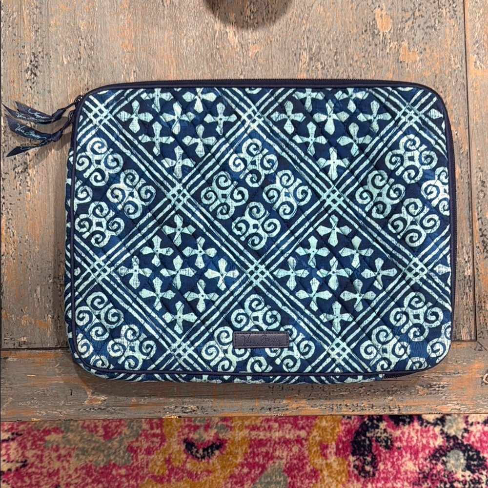Vera Bradley Blue Patterned Laptop Sleeve